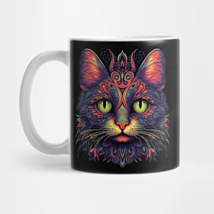 Colorful Abstract Cat Mug